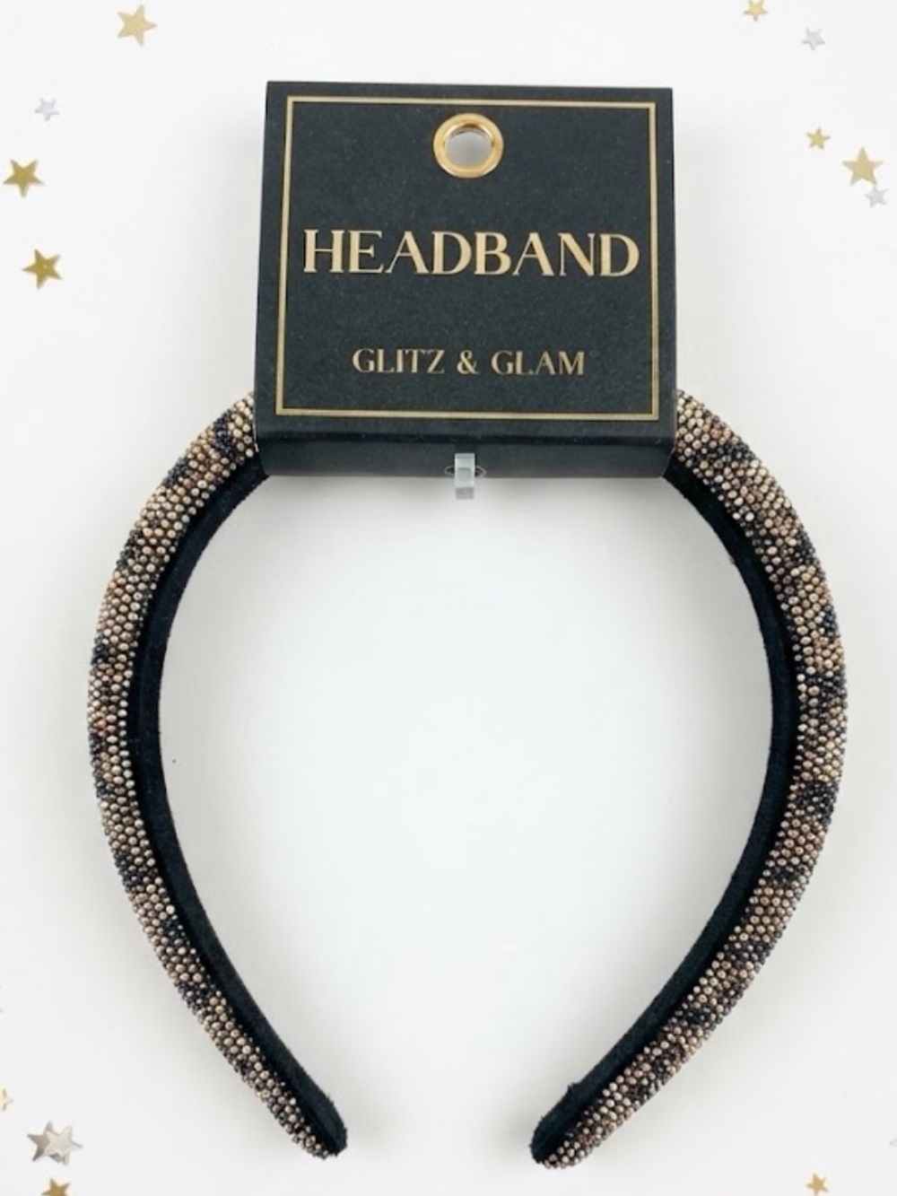 NWT ⚜️🖤⚜️ Glitz & Glam Rhinestone Leopard Print Headband